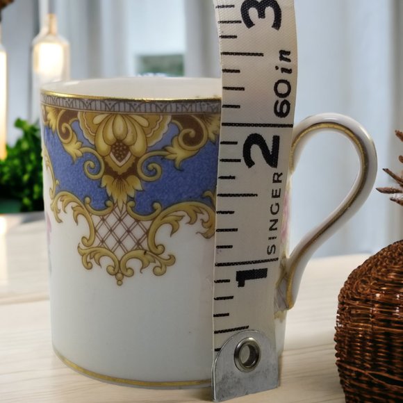 Shelley Bone China Espresso Cup & Saucer Flat Demi Set Sheraton Blue England - Picture 16 of 16